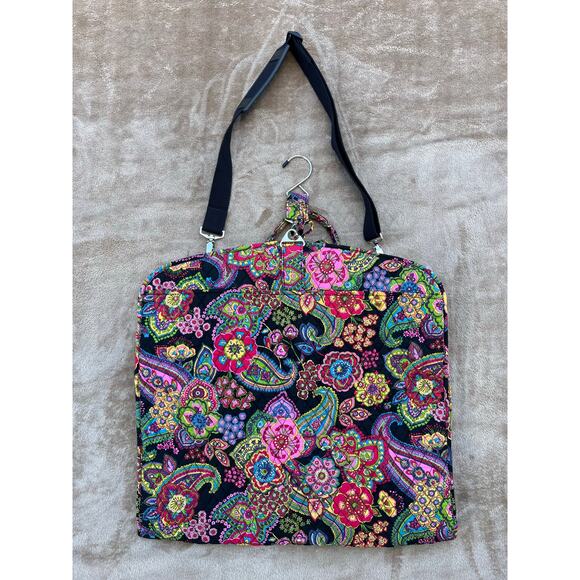 Vera Bradley Quilted Floral Hanging Clothes Travel Garment Bag Suitcase - Picture 4 of 6